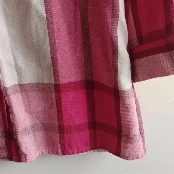 Plaid Print Drop Shoulder Flap Pocket Shirt - Picture 15 of 15